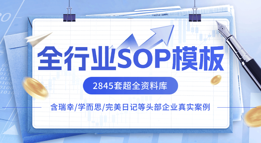 2025年2845套SOP模板｜含瑞幸/学而思等大厂案例